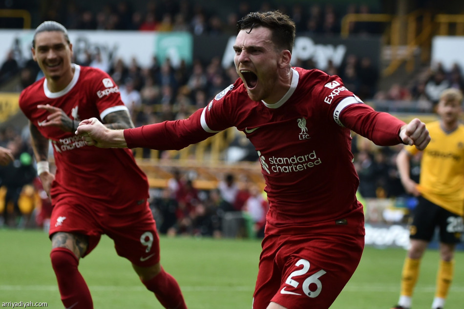 ليفربول يعبر ولفرهامبتون.. ويتصدر مؤقتا